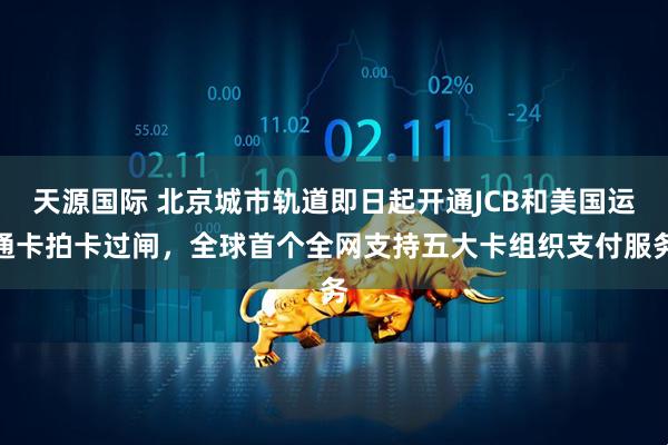 天源国际 北京城市轨道即日起开通JCB和美国运通卡拍卡过闸，全球首个全网支持五大卡组织支付服务